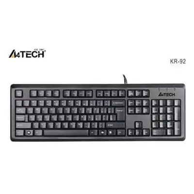 Klávesnice A4tech KR-92, CZ/US, USB, černá