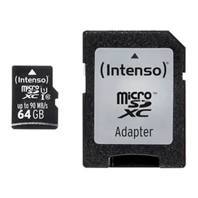 Paměťová karta Intenso 64GB microSDHC PRO, class 10, UHS-I s adaptérem