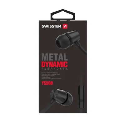 Sluchátka Swissten Earbuds Dynamic YS500, černá