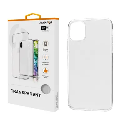 Silikonové pouzdro TRANSPARENT ALIGATOR pro Apple iPhone 11