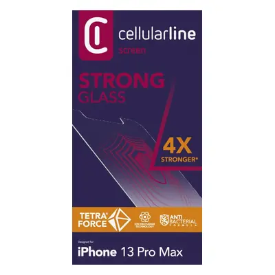 Prémiové ochranné tvrzené sklo Cellularline TETRA FORCE GLASS pro Apple iPhone 13 Pro Max