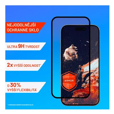 Prémiové ochranné tvrzené sklo FIXED Armor s aplikátorem pro Apple iPhone 12/12 Pro, černá