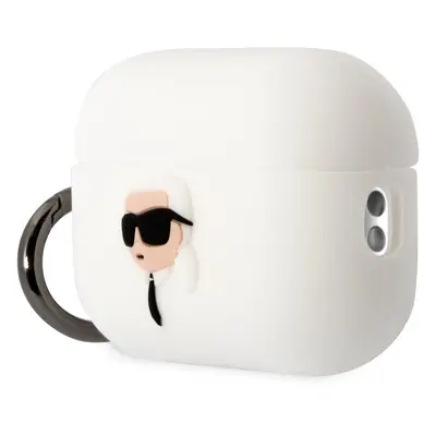 Silikonové pouzdro Karl Lagerfeld 3D Logo NFT Karl pro Airpods Pro2, white