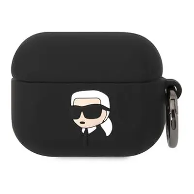 Silikonové pouzdro Karl Lagerfeld 3D Logo NFT Karl pro Airpods Pro, black