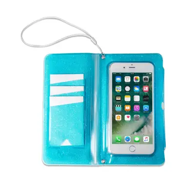 CELLY Splash Wallet voděodolné pouzdro na telefony 6.2 ", modré