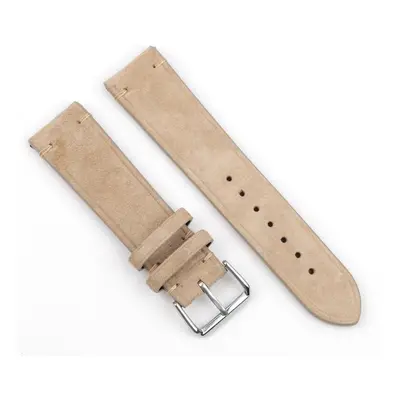 Kožený RhinoTech řemínek Genuine Suede Leather Quick Release 22mm, béžová