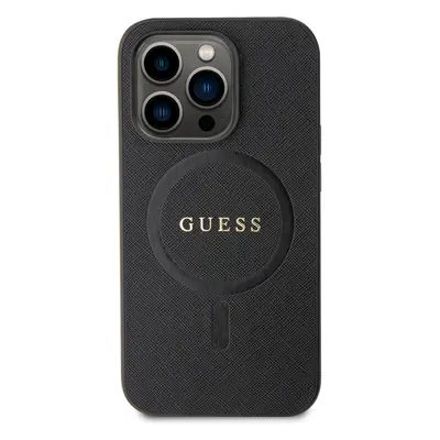 Ochranný kryt Guess Saffiano MagSafe pro Apple iPhone iPhone 15 Pro, černá