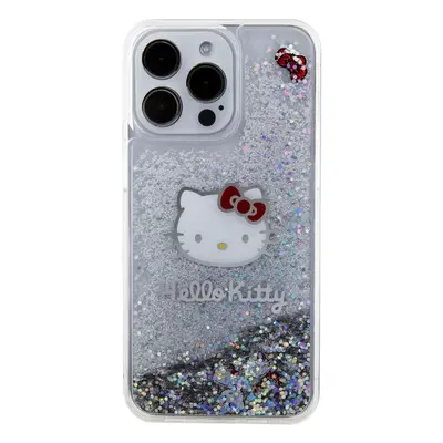 Zadní kryt Hello Kitty Liquid Glitter Electroplating Head Logo pro Apple iPhone 15 Pro Max, tran