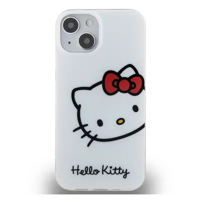 Zadní kryt Hello Kitty IML Head Logo pro Apple iPhone 13, bílá