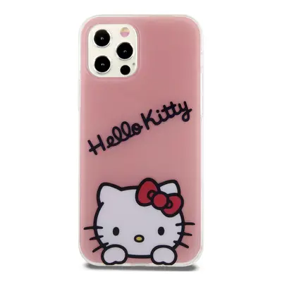 Zadní kryt Hello Kitty IML Daydreaming Logo pro Apple iPhone 12/12 Pro, růžová