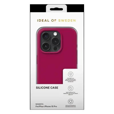 Silikonový ochranný kryt iDeal Of Sweden pro Apple iPhone 15 Pro, magenta