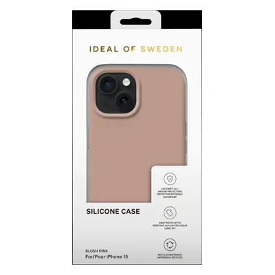 Silikonový ochranný kryt iDeal Of Sweden pro Apple iPhone 15, blush pink