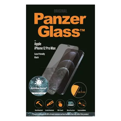 Ochranné sklo displeje PanzerGlass Edge to Edge pro Apple iPhone 12 Pro Max, černá