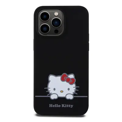 Zadní kryt Hello Kitty Liquid Silicone Daydreaming Logo pro Apple iPhone 15 Pro Max, black