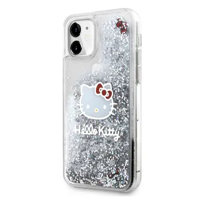 Zadní kryt Hello Kitty Liquid Glitter Electroplating Head Logo pro Apple iPhone 11, transparent