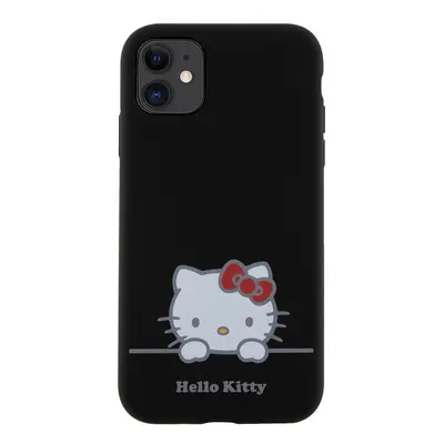 Zadní kryt Hello Kitty Liquid Silicone Daydreaming Logo pro Apple iPhone 11, black