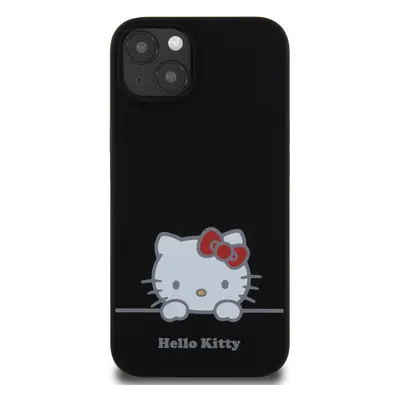 Zadní kryt Hello Kitty Liquid Silicone Daydreaming Logo pro Apple iPhone 13, black