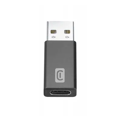 Adaptér Cellularline z USB na USB-C pro nabíjení i datový přenos, černý