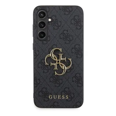 Zadní kryt Guess PU 4G Metal Logo pro Samsung Galaxy S23 FE, šedá