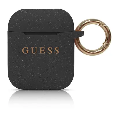 Guess Silikonový kryt GUACCSILGLBK pro Airpods black