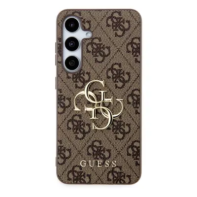 Zadní kryt Guess PU 4G Metal Logo pro Samsung Galaxy S24+, hnědá