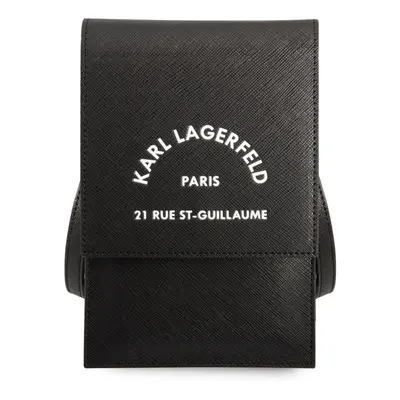 Taška Karl Lagerfeld Saffiano Rue Saint Guillaume Wallet Phone Bag, černá