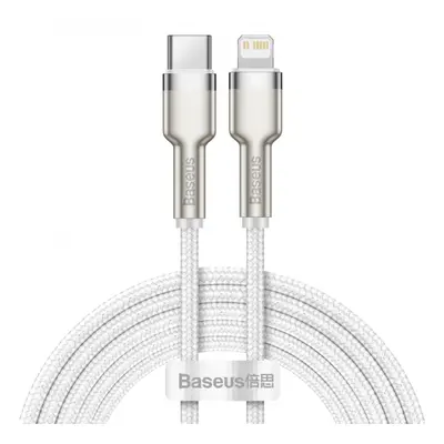 Datový kabel Baseus Cafule Series Metal Type-C/Lightning PD 20W 2m, bílá