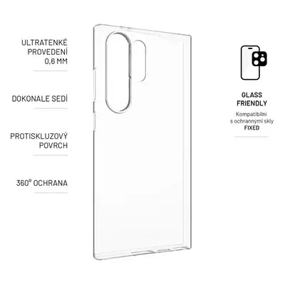 Ultratenké TPU gelové pouzdro FIXED Skin pro Samsung Galaxy S24 Ultra, 0,6 mm, čiré