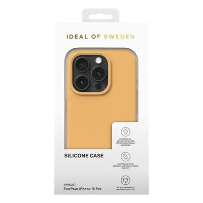 Silikonový ochranný kryt iDeal Of Sweden pro Apple iPhone 15 Pro, apricot