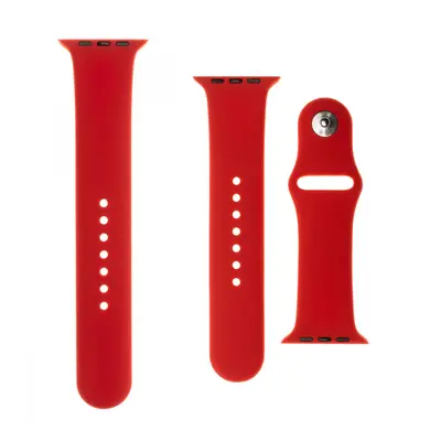 Set silikonových řemínků FIXED Silicone Strap pro Apple Watch 42 mm/44 mm, červená