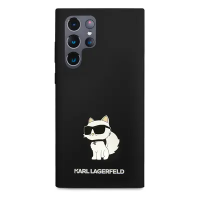 Zadní kryt Karl Lagerfeld Liquid Silicone Choupette NFT pro Samsung Galaxy S23 Ultra, black