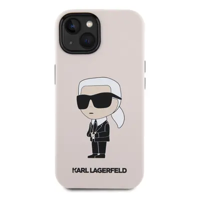 Zadní kryt Karl Lagerfeld Liquid Silicone Ikonik NFT pro Apple iPhone 15, pink