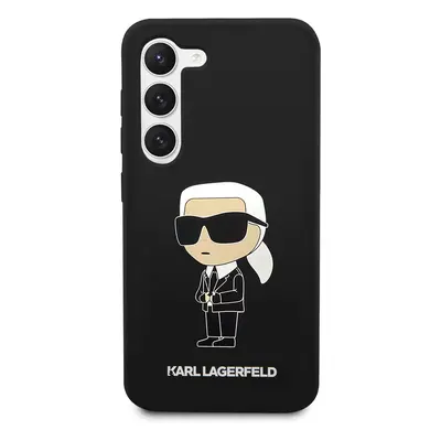 Zadní kryt Karl Lagerfeld Liquid Silicone Ikonik NFT pro Samsung Galaxy S23, black