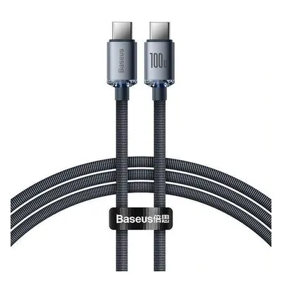 Datový kabel Baseus Crystal Shine Series USB-C - USB-C 1,2m 100W (20V/5A) černý