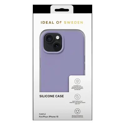 Silikonový ochranný kryt iDeal Of Sweden pro Apple iPhone 15, purple