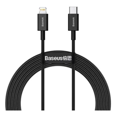 Rychlonabíjecí datový kabel Baseus Tungsten Gold PD 20W 2m USB-C na Lightning černý