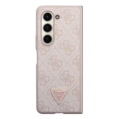 Zadní kryt Guess Leather Triangle Case pro Samsung Galaxy Z Fold5, růžová