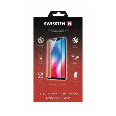 Tvrzené sklo Swissten Full Glue, Color Frame, Case Friendly pro Samsung Galaxy A50, černá