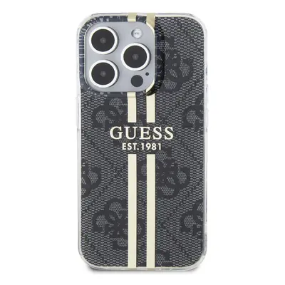 Zadní kryt Guess IML 4G Gold Stripe pro Apple iPhone 15 Pro Max, černá