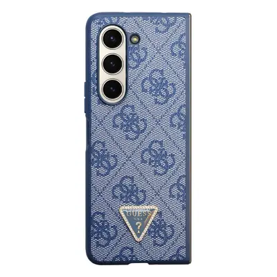 Zadní kryt Guess Leather Triangle Case pro Samsung Galaxy Z Fold5, modrá