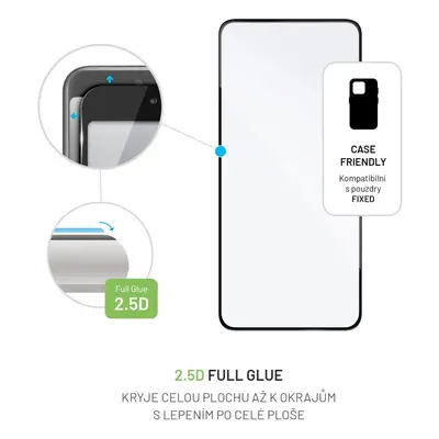 Ochranné tvrzené sklo FIXED Full-Cover pro Motorola Moto G34 5G, černá