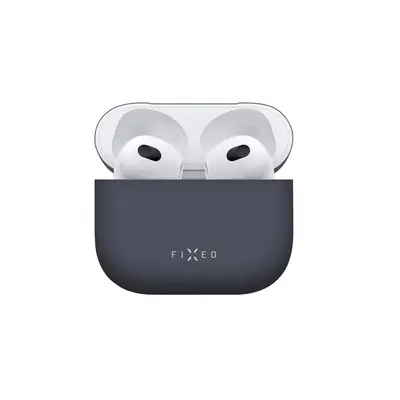 Ultratenké silikonové pouzdro pro Apple Airpods 3, FIXED Silky, modrá