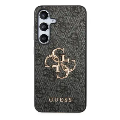 Zadní kryt Guess PU 4G Metal Logo pro Samsung Galaxy S24, šedá