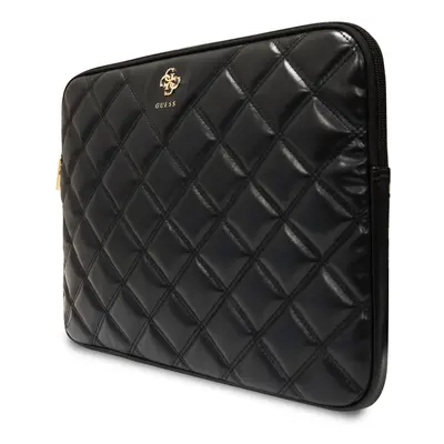 Obal na notebook Guess PU Quilted 4G Metal Logo 13/14", černá