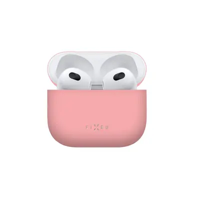 Ultratenké silikonové pouzdro pro Apple Airpods 3, FIXED Silky, růžová