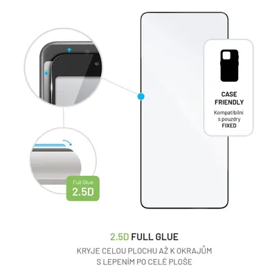 Ochranné tvrzené sklo FIXED Full-Cover pro Xiaomi Redmi Note 13 Pro 5G/Poco X6 5G, černá