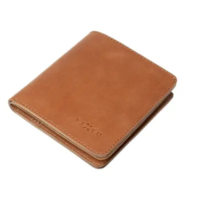 Kožená peněženka FIXED Classic Wallet z pravé hovězí kůže, hnědá