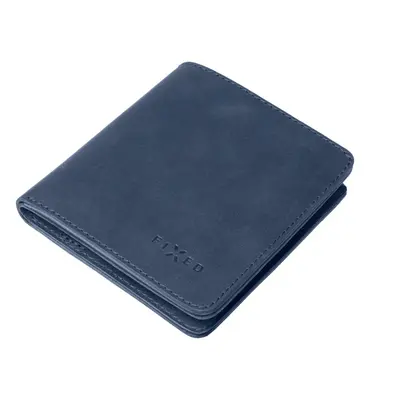 Kožená peněženka FIXED Classic Wallet z pravé hovězí kůže, modrá