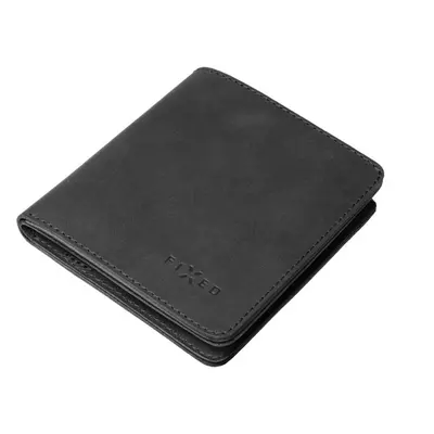 Kožená peněženka FIXED Classic Wallet z pravé hovězí kůže, černá