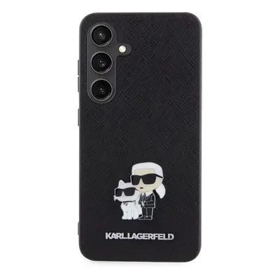 Zadní kryt Karl Lagerfeld PU Saffiano Metal Karl and Choupette pro Samsung Galaxy S24, black